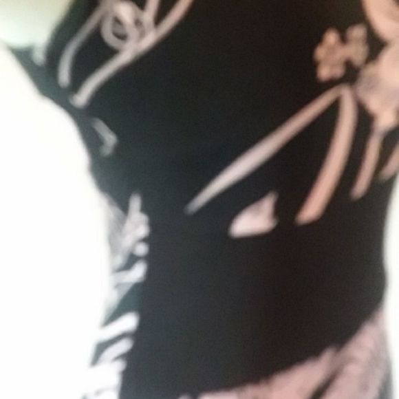 Taboo dress sz small pink and black floral print - Picture 5 of 8